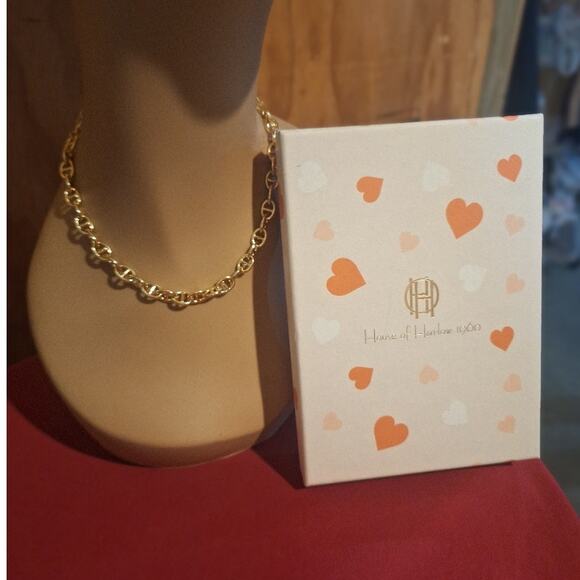 House of Harlow 1960 Jewelry - House of Harlow 1960 16"+3" Gold Chain Necklace Classic Going Out Party Evening